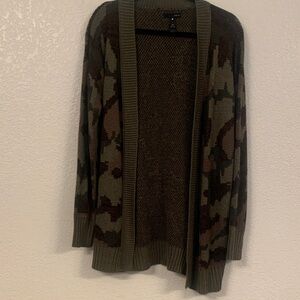 Aqua Camouflage Knit Cardigan